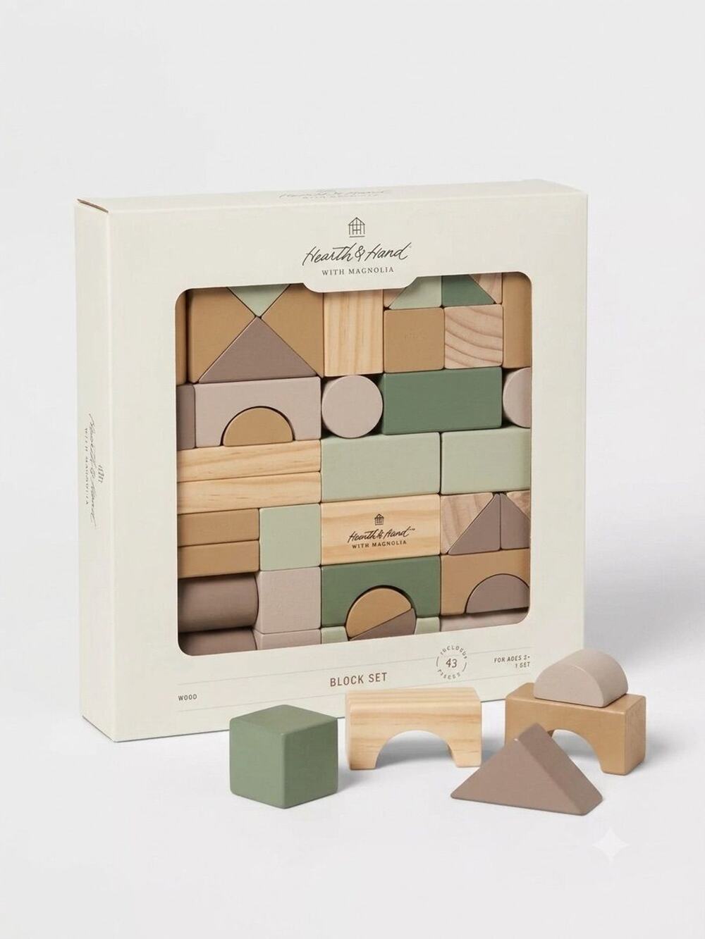 Hearth & Hand with Magnolia Toy Building Blocks Set 43 Pieces NIB